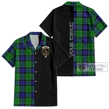 Monteith Tartan Hawaiian Shirt with Family Crest and Half Of Me Style Kid - Tartan Vibes Clothing