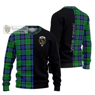 Monteith Tartan Ugly Sweater with Family Crest and Half Of Me Style Unisex - Tartan Vibes Clothing