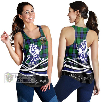 Monteith Tartan Women's Racerback Tanks with Alba Gu Brath Regal Lion Emblem 4XL - Tartan Vibes Clothing
