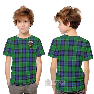 Monteith Tartan Kid T-Shirt with Family Crest Youth XL Size14 - Tartan Vibes Clothing