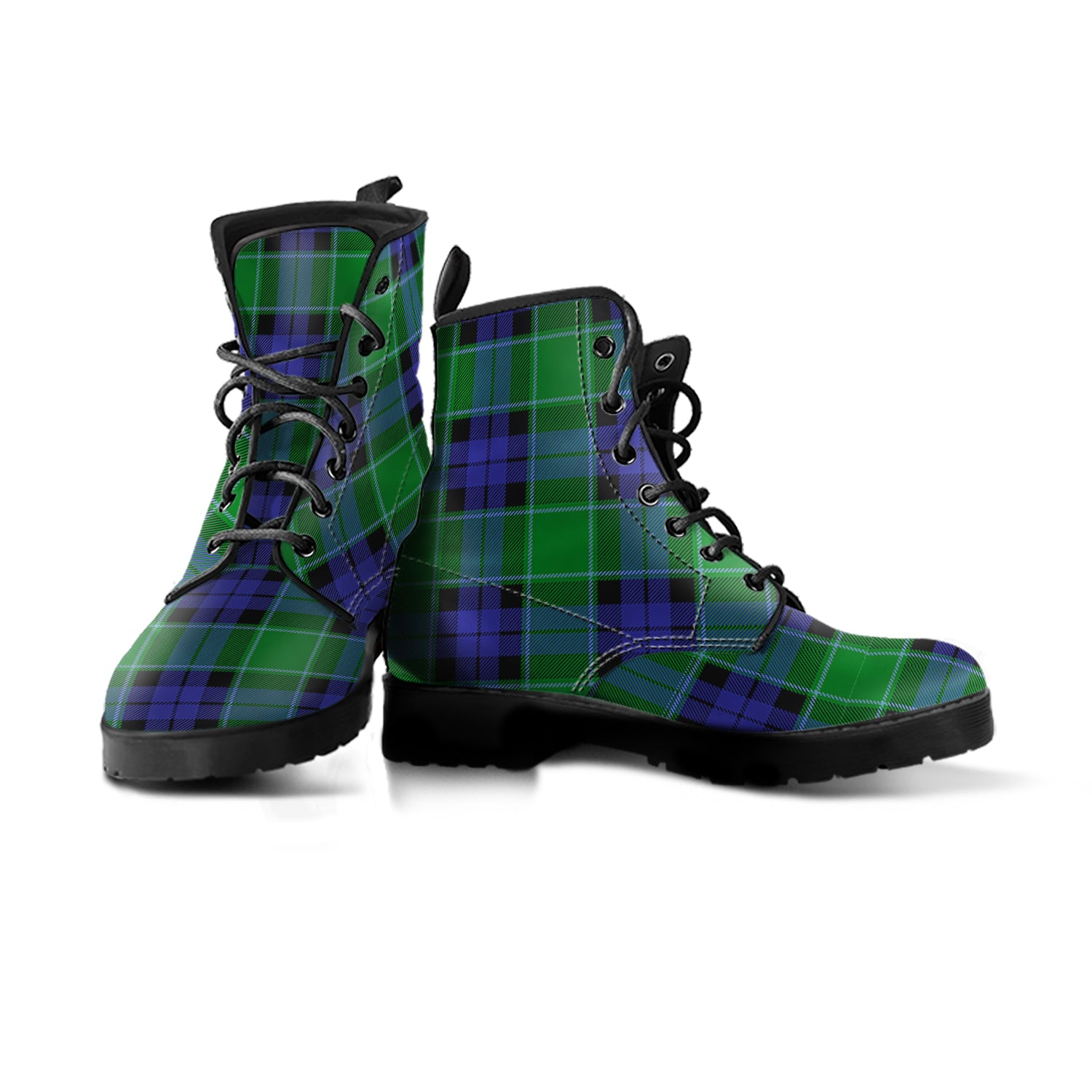 Monteith Tartan Leather Boots Men' Boots - Tartan Vibes Clothing