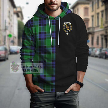 Monteith Tartan Hoodie with Family Crest and Half Of Me Style Zip Hoodie - Tartan Vibes Clothing