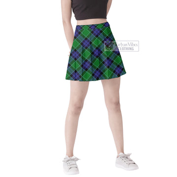 Monteith Tartan Women's Plated Mini Skirt Cross Style Female - Tartan Vibes Clothing