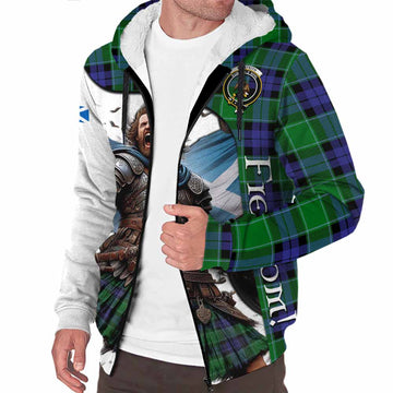 Tartan Vibes Clothing Monteith Crest Tartan Sherpa Hoodie Inspired by the Freedom of Scottish Warrior