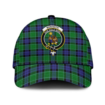 Monteith Tartan Classic Cap with Family Crest