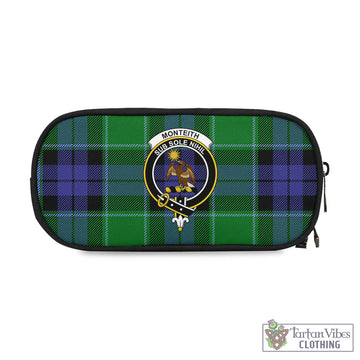 Monteith Tartan Pen and Pencil Case with Family Crest One Size 4.13*8.74 inch - Tartan Vibes Clothing