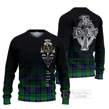 Monteith Tartan Ugly Sweater Featuring Alba Gu Brath Family Crest Celtic Inspired Unisex - Tartan Vibes Clothing