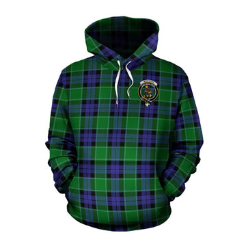 Monteith Tartan Cotton Hoodie with Family Crest Celtic Skull Style Pullover Hoodie XS - Tartan Vibes Clothing