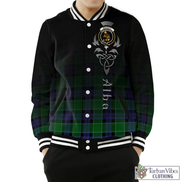Monteith Tartan Baseball Jacket Featuring Alba Gu Brath Family Crest Celtic Inspired Unisex - Tartan Vibes Clothing
