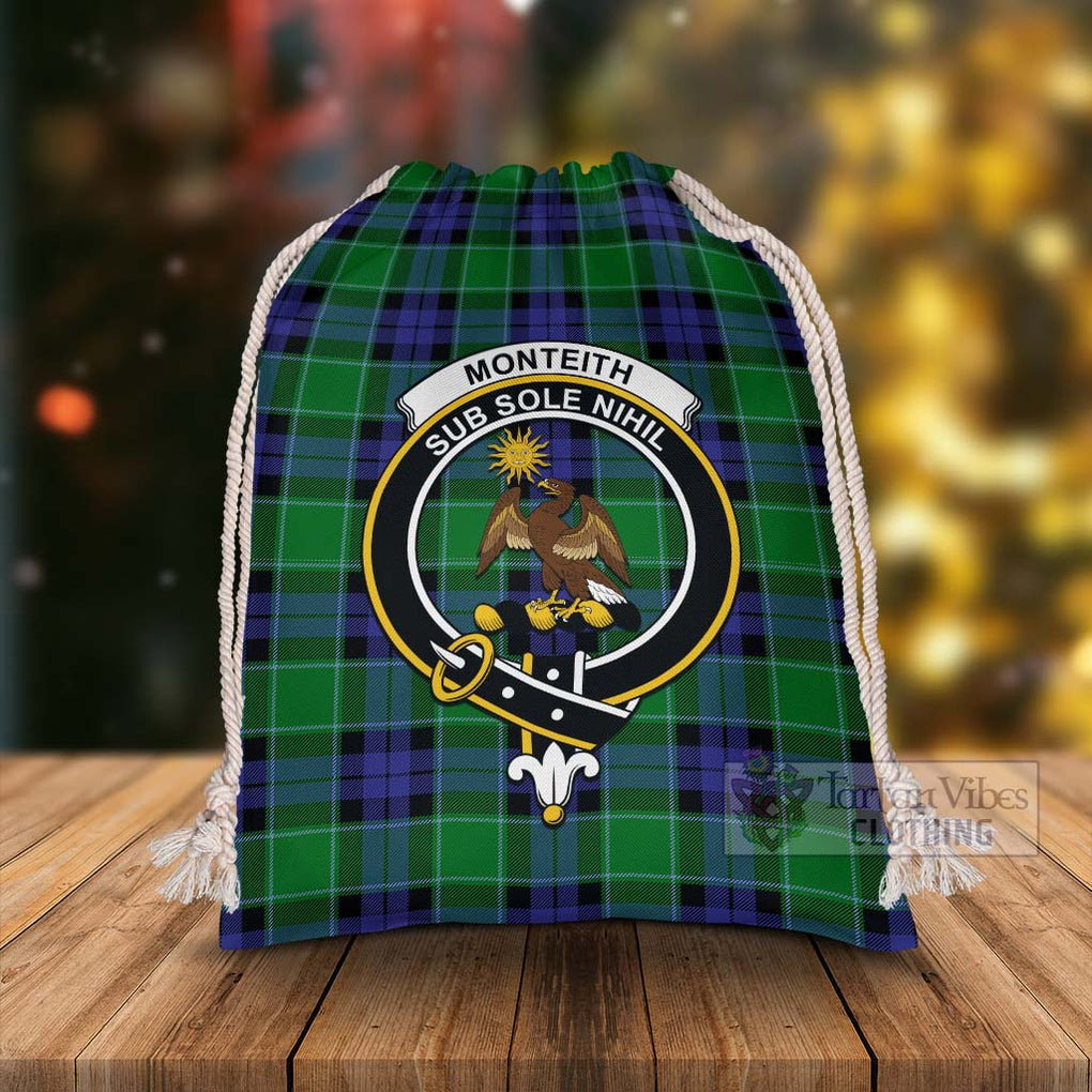 Monteith Tartan Christmas Santa's Bag with Family Crest - Tartan Vibes Clothing