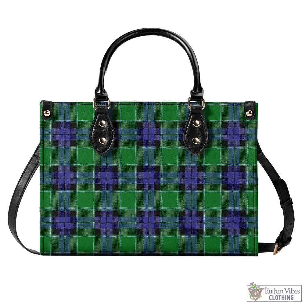 Monteith Tartan Luxury Leather Handbags L - Tartan Vibes Clothing
