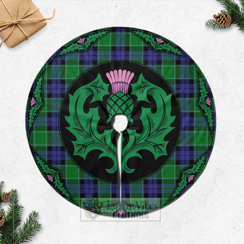 Monteith Tartan Christmas Tree Skirt Scottish Thistle Style Casual Tree Skirts - Tartan Vibes Clothing