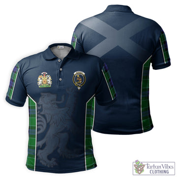 Monteith Tartan Men's Polo Shirt with Family Crest and Lion Rampant Vibes Sport Style Kid - Tartan Vibes Clothing