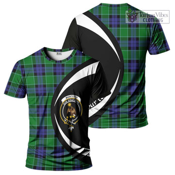 Monteith Tartan T-Shirt with Family Crest Circle Style Kid's Shirt - Tartan Vibes Clothing