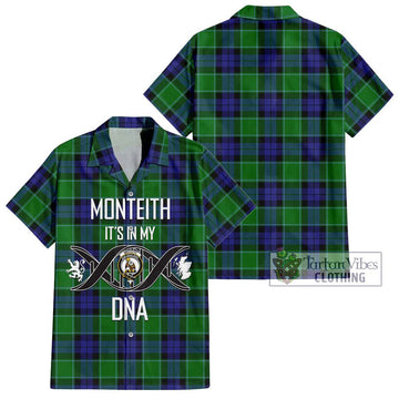 Monteith Tartan Hawaiian Shirt with Family Crest DNA In Me Style Kid - Tartan Vibes Clothing