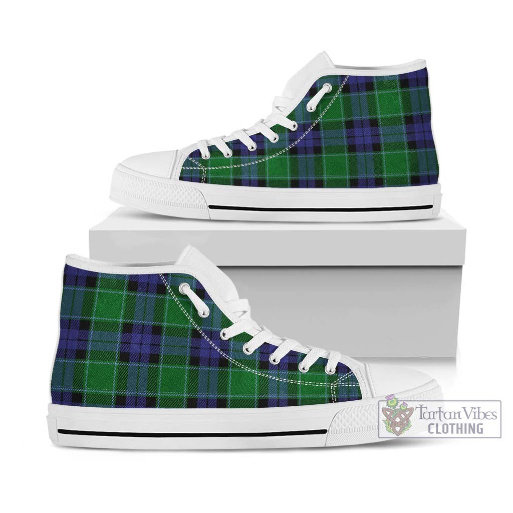 Monteith Tartan High Top Shoes Kid High Top - White Sole - Tartan Vibes Clothing