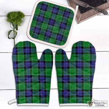 Monteith Tartan Combo Oven Mitt & Pot-Holder Combo 2 Oven Mitt & 1 Pot-Holder Black - Tartan Vibes Clothing
