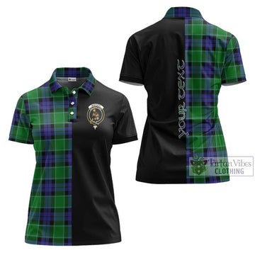 Monteith Tartan Women's Polo Shirt with Family Crest and Half Of Me Style Women - Tartan Vibes Clothing