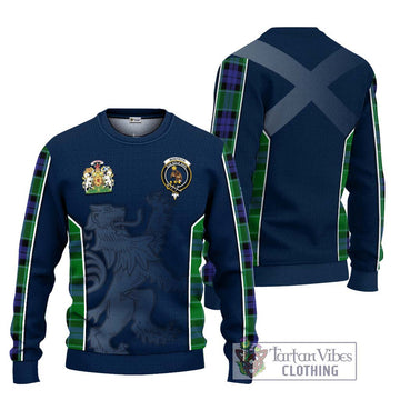 Monteith Tartan Ugly Sweater with Family Crest and Lion Rampant Vibes Sport Style Unisex - Tartan Vibes Clothing