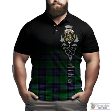 Monteith Tartan Polo Shirt Featuring Alba Gu Brath Family Crest Celtic Inspired