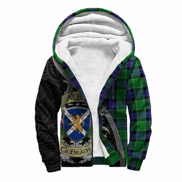 Monteith Tartan Family Crest Sherpa Hoodie Lion Rampant Royal Thistle Shield Celtic Inspired Unisex S - Tartan Vibes Clothing