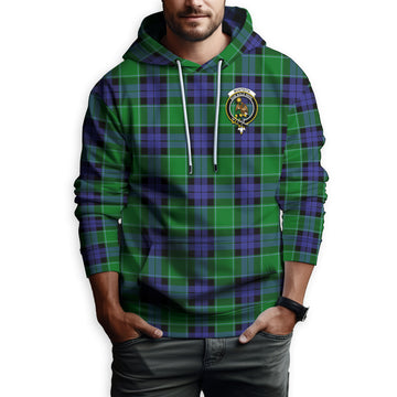 Monteith Tartan Hoodie with Family Crest