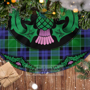 Monteith Tartan Christmas Tree Skirt Scottish Thistle Style - Tartan Vibes Clothing