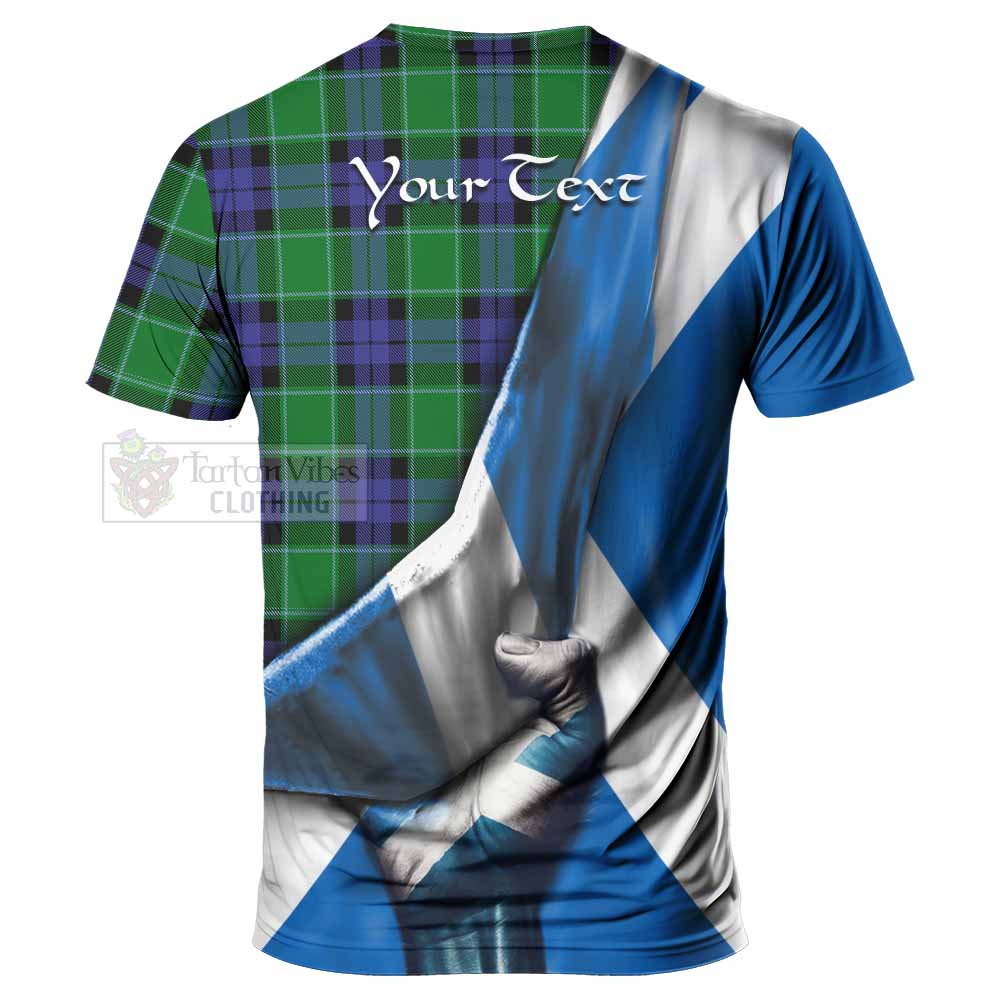 Monteith Tartan T-Shirt with Family Crest Scotland Patriotic Style - Tartan Vibes Clothing