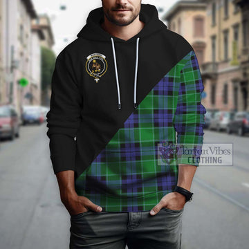 Monteith Tartan Hoodie with Family Crest and Military Logo Style - Tartan Vibes Clothing