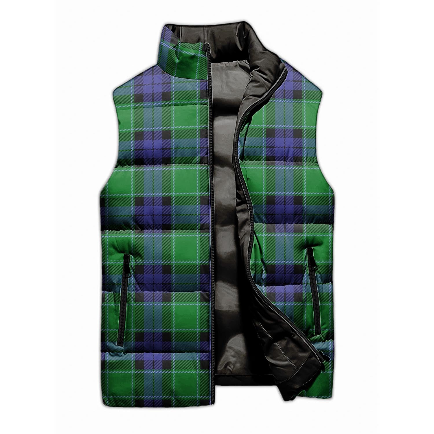 Monteith Tartan Sleeveless Puffer Jacket Unisex M - Tartan Vibes Clothing