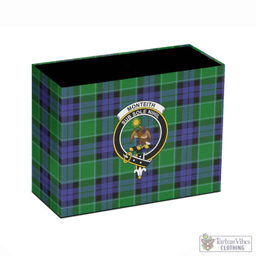 Monteith Tartan Pen Holder with Family Crest - Tartan Vibes Clothing