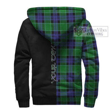 Monteith Tartan Sherpa Hoodie with Family Crest and Half Of Me Style - Tartan Vibes Clothing