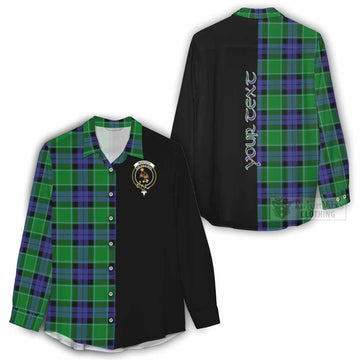 Monteith Tartan Women's Casual Shirt with Family Crest and Half Of Me Style - Tartan Vibes Clothing