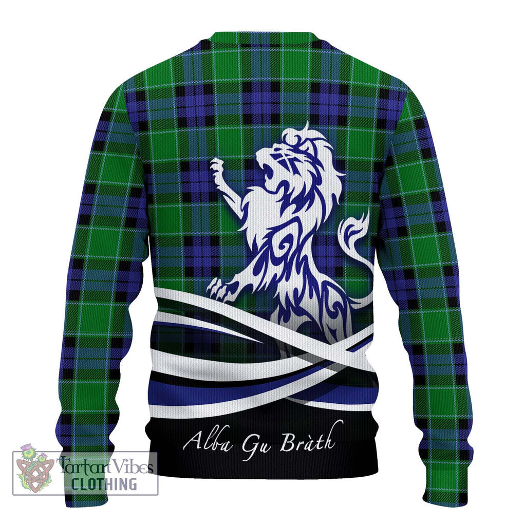 Monteith Tartan Ugly Sweater with Alba Gu Brath Regal Lion Emblem - Tartan Vibes Clothing