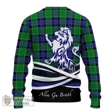 Monteith Tartan Ugly Sweater with Alba Gu Brath Regal Lion Emblem - Tartan Vibes Clothing