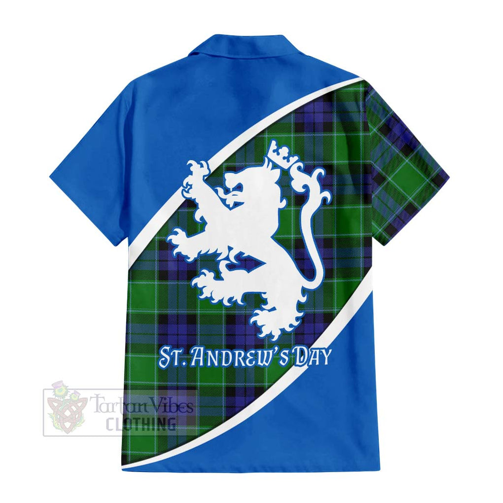 Monteith Family Crest Tartan Hawaiian Shirt Celebrate Saint Andrew's Day in Style - Tartan Vibes Clothing