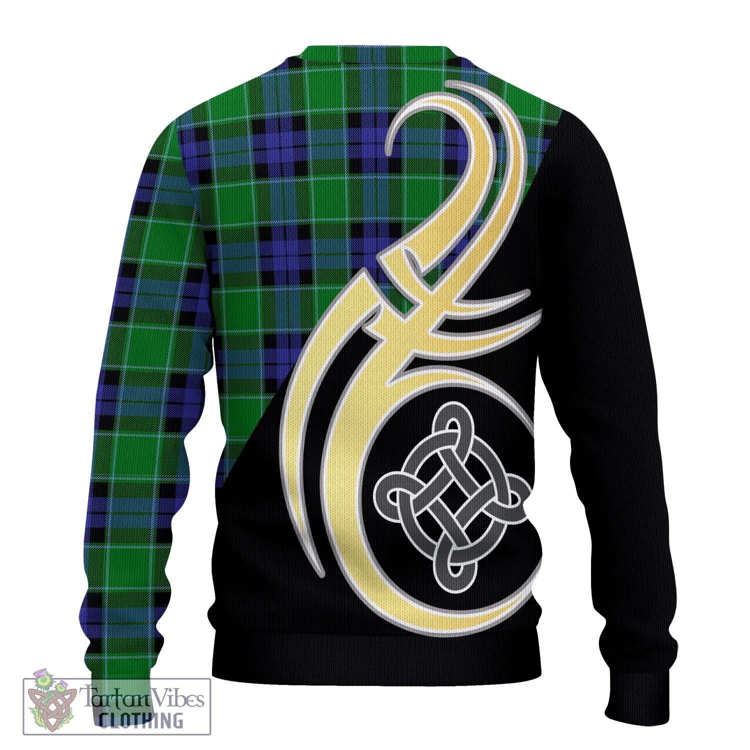 Monteith Tartan Ugly Sweater with Family Crest and Celtic Symbol Style - Tartan Vibes Clothing