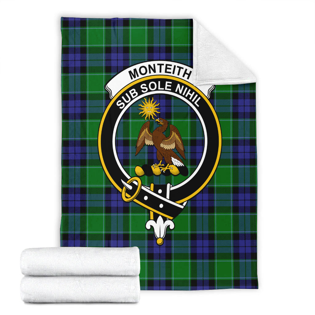 Monteith Tartan Blanket with Family Crest - Tartan Vibes Clothing