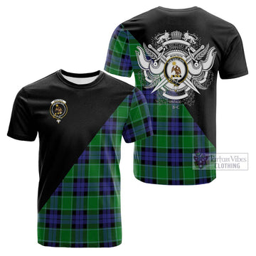 Monteith Tartan Cotton T-shirt with Family Crest and Military Logo Style Kid's Shirt - Tartan Vibes Clothing