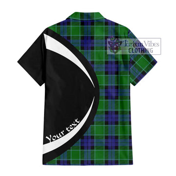 Monteith Tartan Hawaiian Shirt with Family Crest Circle Style - Tartan Vibes Clothing