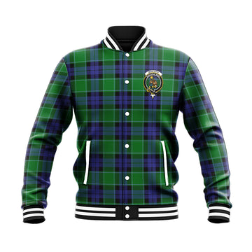 Monteith Tartan Baseball Jacket with Family Crest