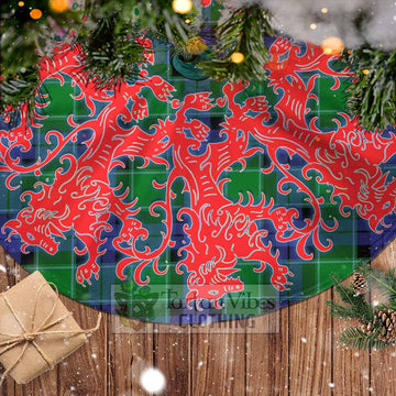 Tartan Vibes Clothing Monteith Tartan Christmas Tree Skirt Lion Rampant Style