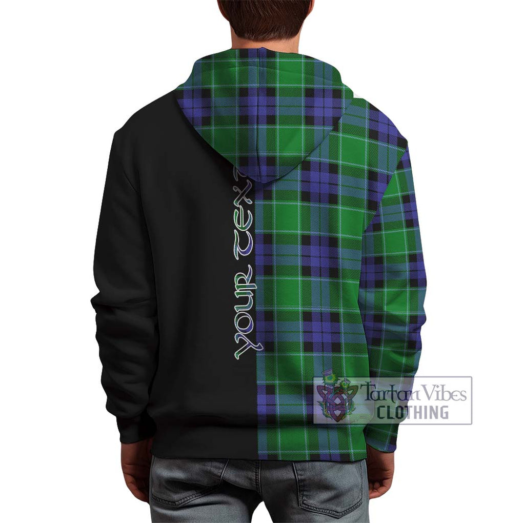 Monteith Tartan Hoodie with Family Crest and Half Of Me Style - Tartan Vibes Clothing