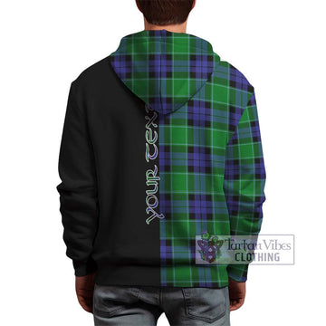Monteith Tartan Hoodie with Family Crest and Half Of Me Style - Tartan Vibes Clothing