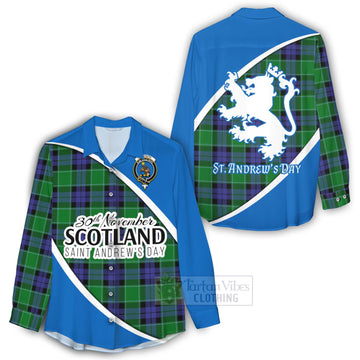 Monteith Family Crest Tartan Women's Casual Shirt Celebrate Saint Andrew's Day in Style - Tartan Vibes Clothing