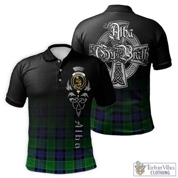 Monteith Tartan Polo Shirt Featuring Alba Gu Brath Family Crest Celtic Inspired