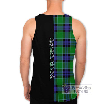 Monteith Tartan Men's Tank Top with Family Crest and Half Of Me Style - Tartan Vibes Clothing