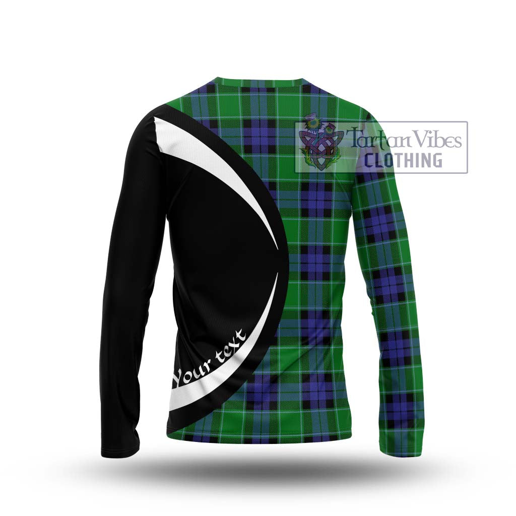Monteith Tartan Long Sleeve T-Shirt with Family Crest Circle Style - Tartan Vibes Clothing