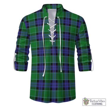 Monteith Tartan Men's Scottish Traditional Jacobite Ghillie Kilt Shirt - Tartan Vibes Clothing