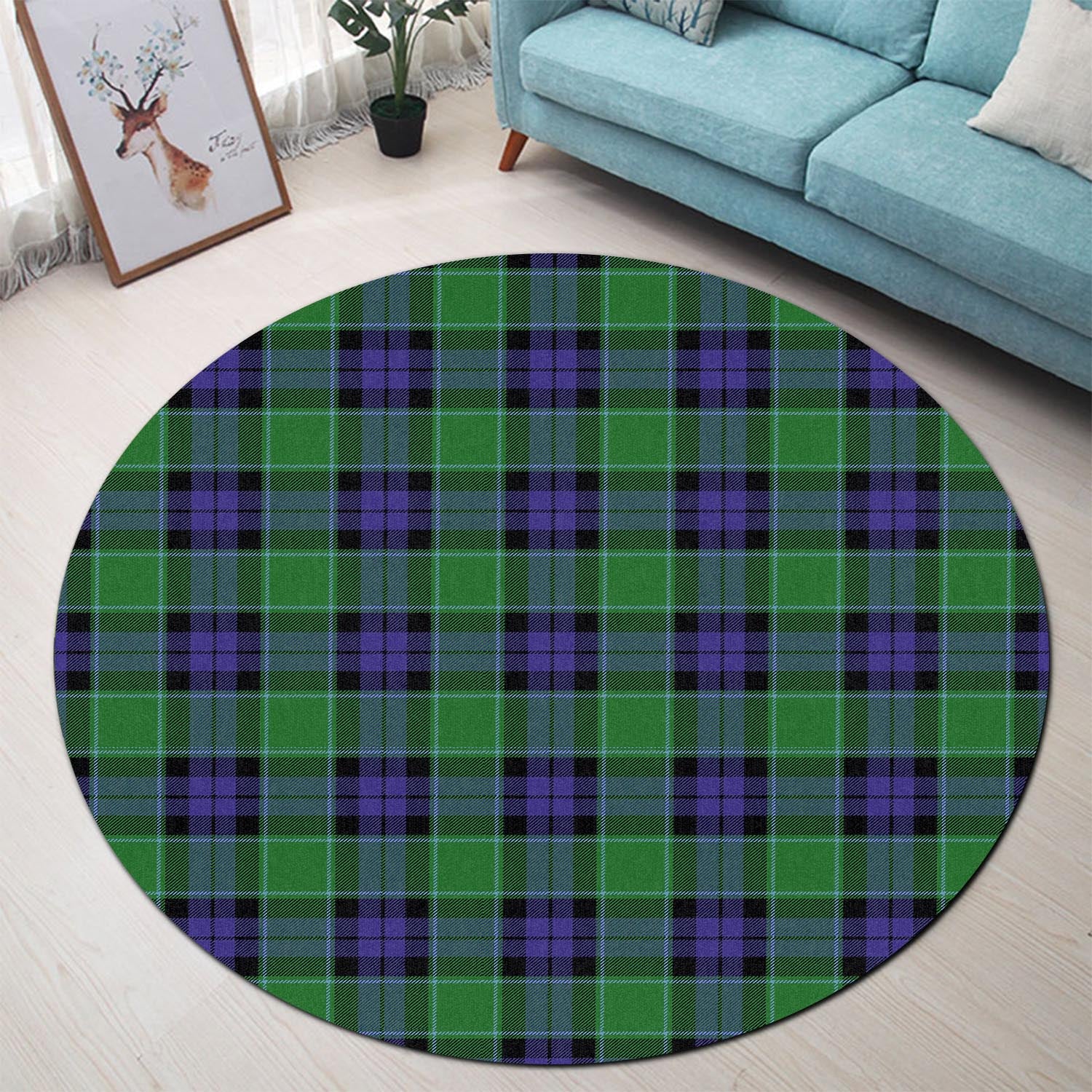 Monteith Tartan Round Rug - Tartan Vibes Clothing